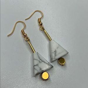 Geometric dangle earrings by kathrynrdesign (b05)